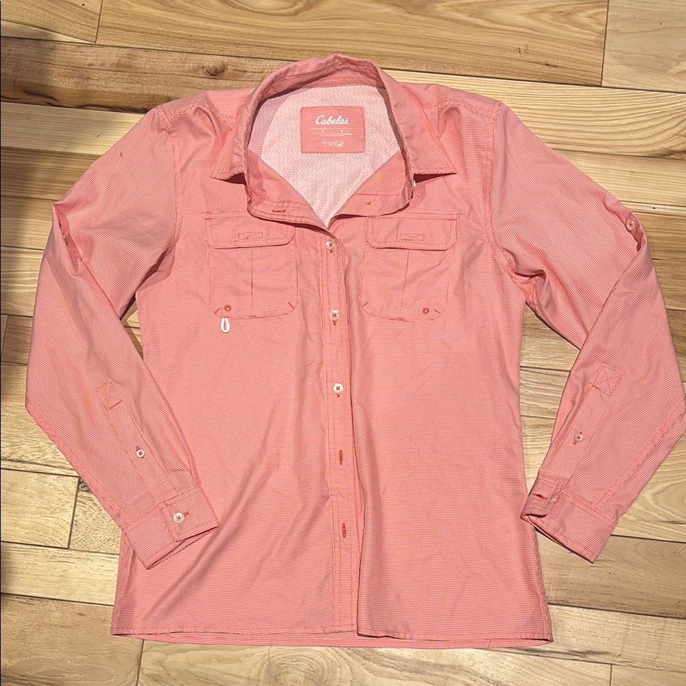 Cabela's Pink Button-Up Shirt